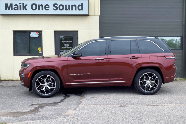 2022 Jeep Grand Cherokee with professional window tint in North Bay